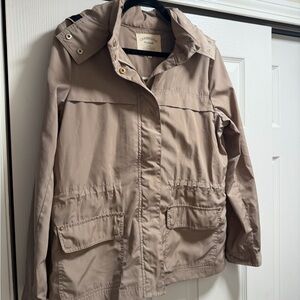 Cambridge Dry Goods Beige Utility Hooded Jacket